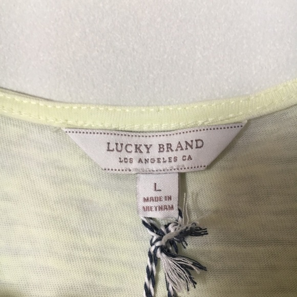 • SOLD // lucky brand pastel burnout ruffle draped tee • - Picture 4 of 8